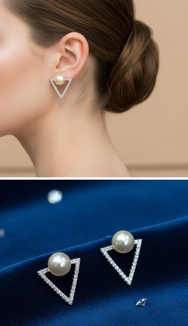 ✨ Chandi 925 triangle with pearls top