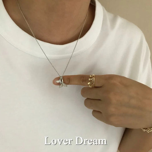 Dolphin Tail Luck Charm Pendant